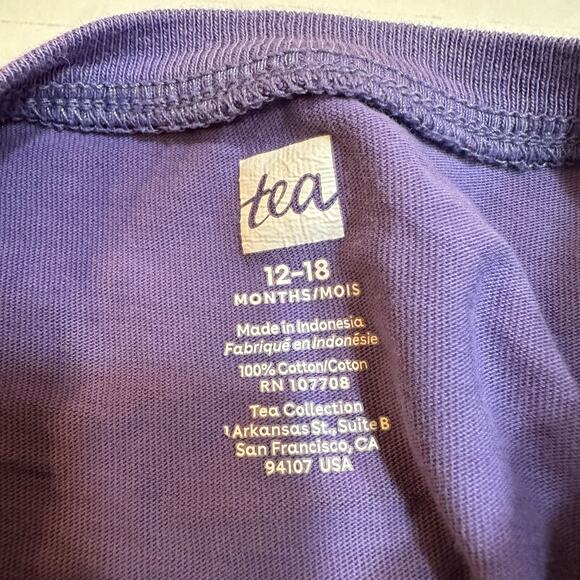 Tea Collection Purple star outfit sz 12-18 m Two piece outfit matching set - Picture 2 of 8